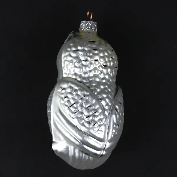 Polish Made Blown Glass Snowy Owl Polish Made Christmas Tree Ornament Good