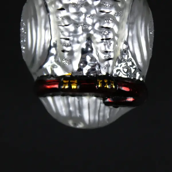 Polish Made Blown Glass Snowy Owl Polish Made Christmas Tree Ornament Good