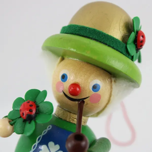 Steinbach Lucky Irish Leprechaun Wooden Ornament 3.5" Tall Good