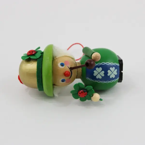 Steinbach Lucky Irish Leprechaun Wooden Ornament 3.5" Tall Good