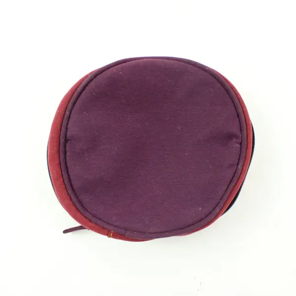 L'Occitane en Provence Burgundy Cosmetic Makeup Bag Zipper Pouch, 6x6x2" 