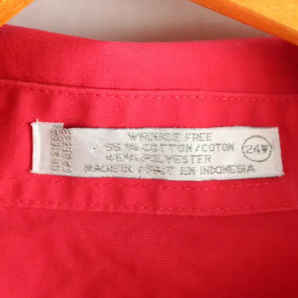 Foxcroft Women's Red Button-Down Shirt Long Sleeve Size 24W
