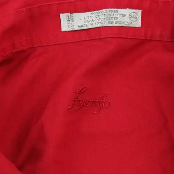 Foxcroft Women's Red Button-Down Shirt Long Sleeve Size 24W