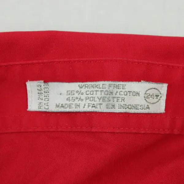 Foxcroft Women's Red Button-Down Shirt Long Sleeve Size 24W