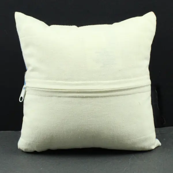 Unique Fibers Inc. Small Embroidered "Joy Peace Love" Pillow, 8.8"x8.8"  