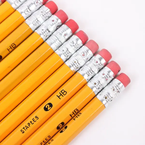 Assorted Yellow No. 2 HB Pencils with Erasers - Used Lot