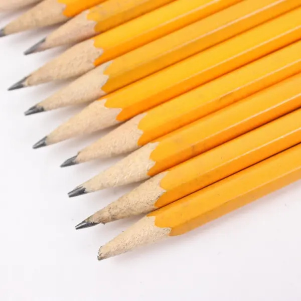 Assorted Yellow No. 2 HB Pencils with Erasers - Used Lot