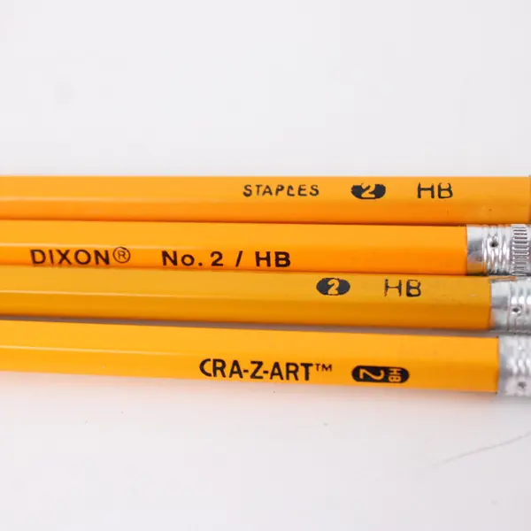 Assorted Yellow No. 2 HB Pencils with Erasers - Used Lot