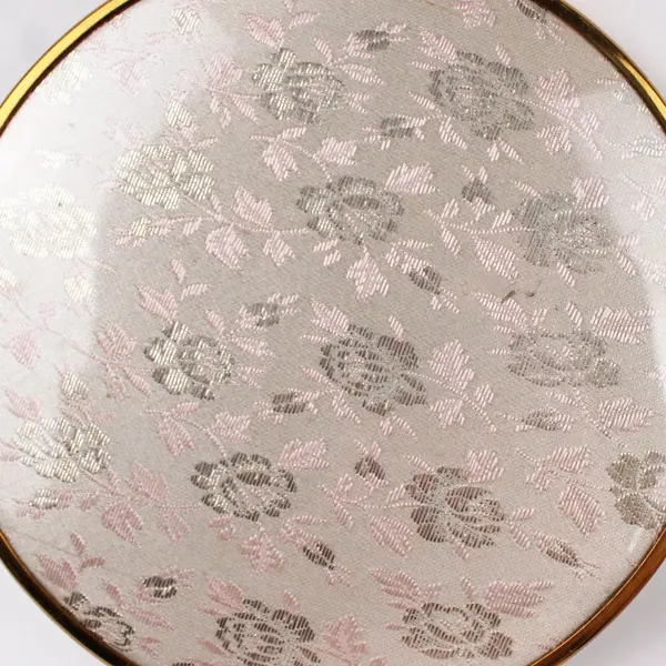 Vintage Art Deco Style Floral Gold Tone Hand Mirror Vanity 14.5in
