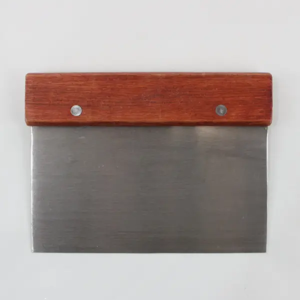 2 Stainless Steel Dough Scraper Pastry Cutter Scrapers W/ Wooden Handle