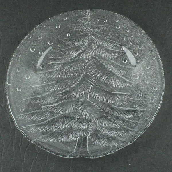 Mikasa Noel Frosted Glass Christmas Tree 8.5" Plate