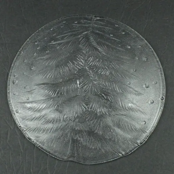 Mikasa Noel Frosted Glass Christmas Tree 8.5" Plate