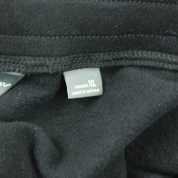 Eddie Bauer Women's Black Jersey Drawstring Waist Skirt XL Pockets