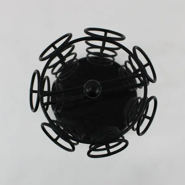 Black Iron Rotating K-Cup Pod Holder Rack Holds 35 Coffee Pods 13in