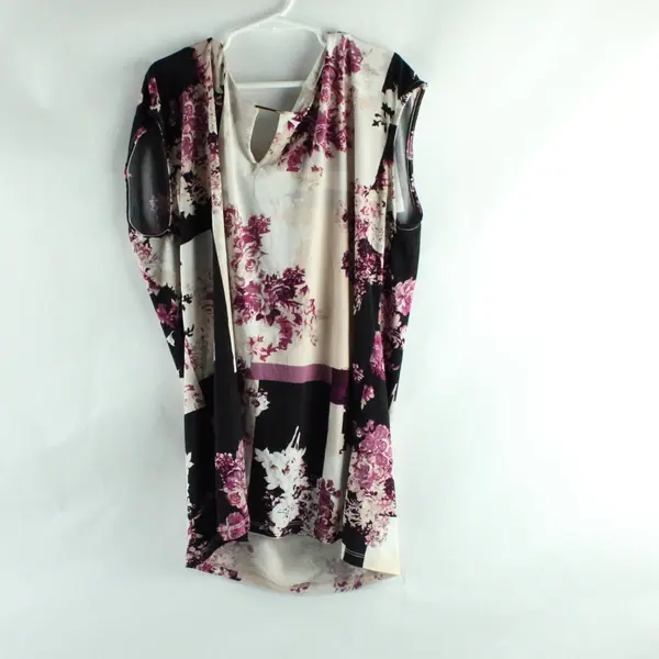Calvin Klein Women's Floral Sleeveless Blouse Keyhole Neck Est XL