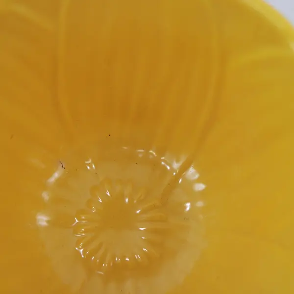 Set of 3 Pier 1 Imports Yellow Floral Shaped Melamine Bowls 4.5"