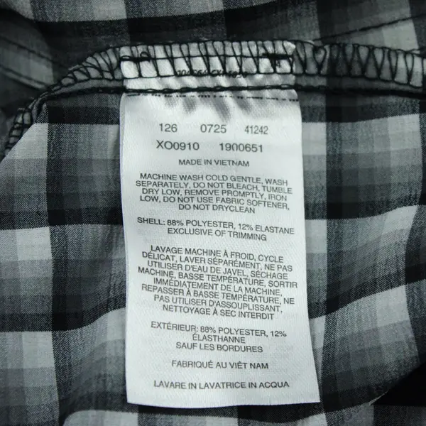 Columbia Men's Short Sleeve Button Down Shirt Gray White Plaid Check M