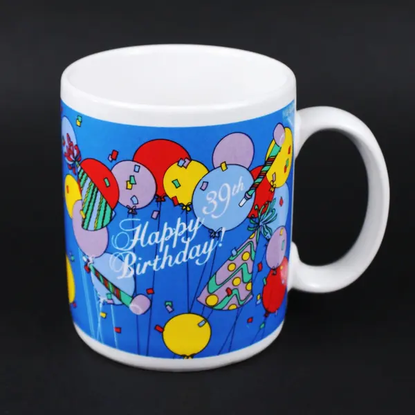 1988 Enesco Imports Happy 39th Birthday Coffee Mug