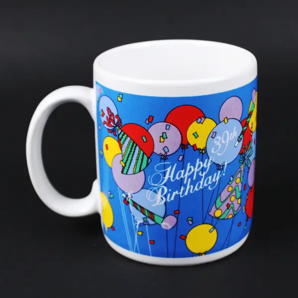 1988 Enesco Imports Happy 39th Birthday Coffee Mug