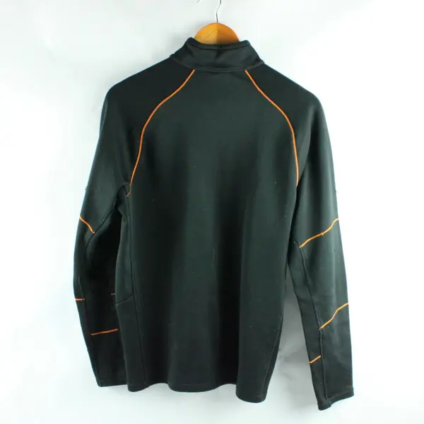 The North Face Men's Quarter Zip Pullover Black Orange Medium