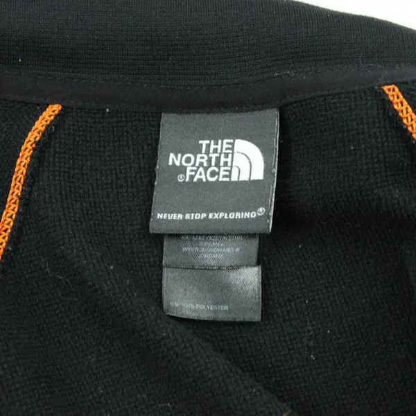 The North Face Men's Quarter Zip Pullover Black Orange Medium