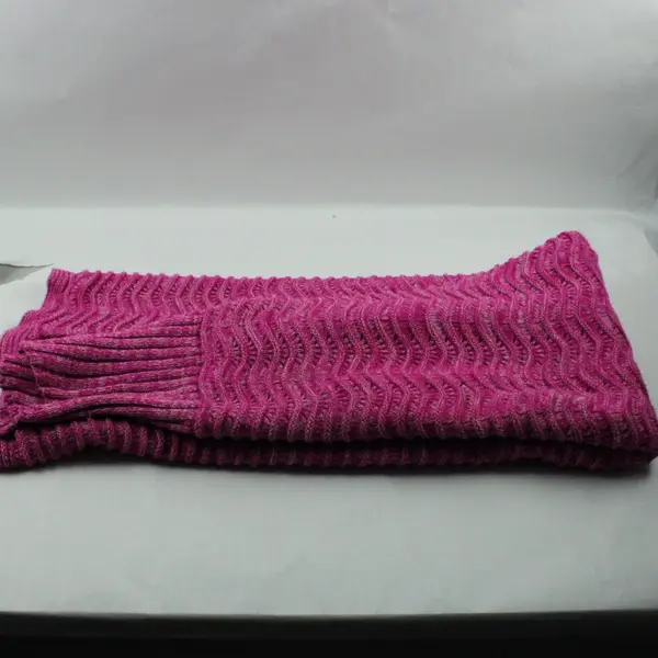 Catalonia Premium Pink Knit Mermaid Tail Blanket Sherpa Lined Throw 75.5''