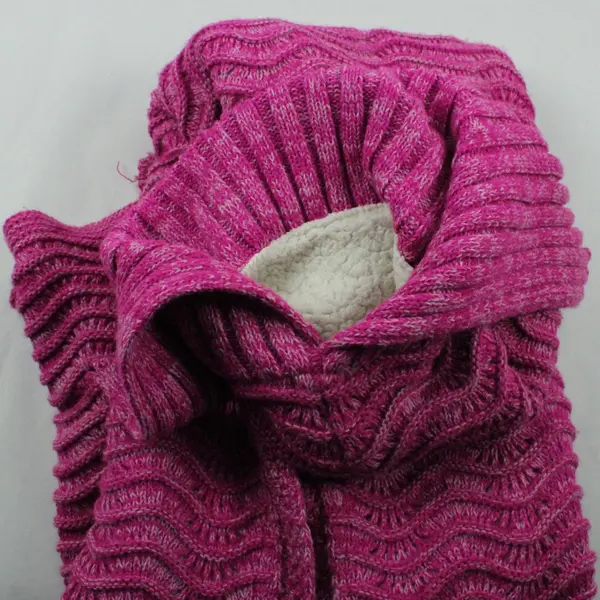 Catalonia Premium Pink Knit Mermaid Tail Blanket Sherpa Lined Throw 75.5''