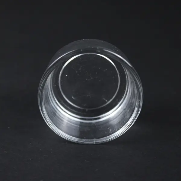Set of 6 Thick Round Clear Glass Tealight Candle Holders