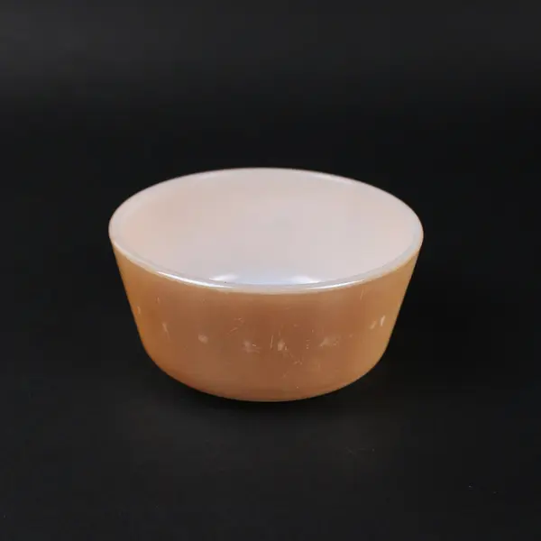 Vintage Anchor Hocking Fire-King #434 Custard Cup 6oz Metallic Milk Glass
