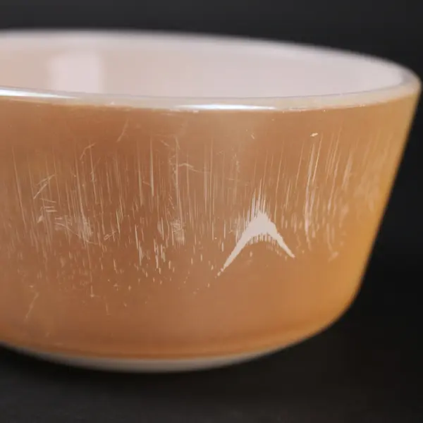 Vintage Anchor Hocking Fire-King #434 Custard Cup 6oz Metallic Milk Glass