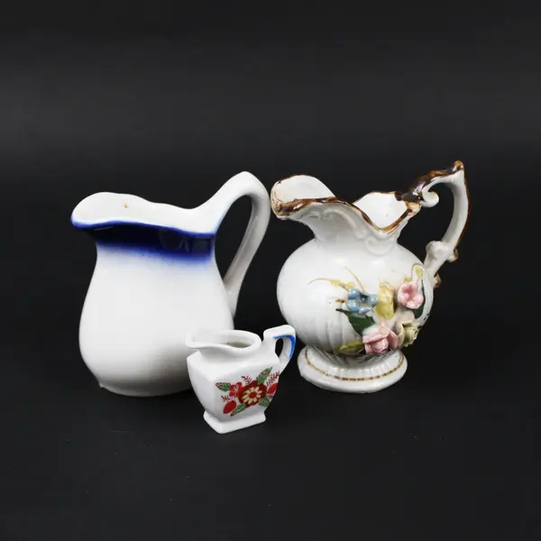 Lot of 3 Miniature Ceramic Jugs 