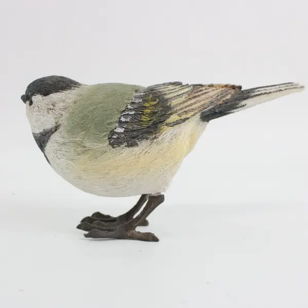 Ceramic Black-Capped Chickadee Figurine With Nest And Eggs