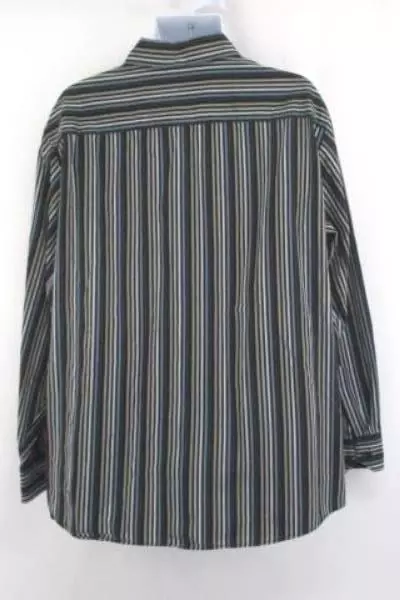Ratio Claiborne Company Men's Button Up Shirt Stripped Long Sleeved Size XXL