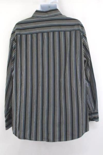 Ratio Claiborne Company Men's Button Up Shirt Stripped Long Sleeved Size XXL