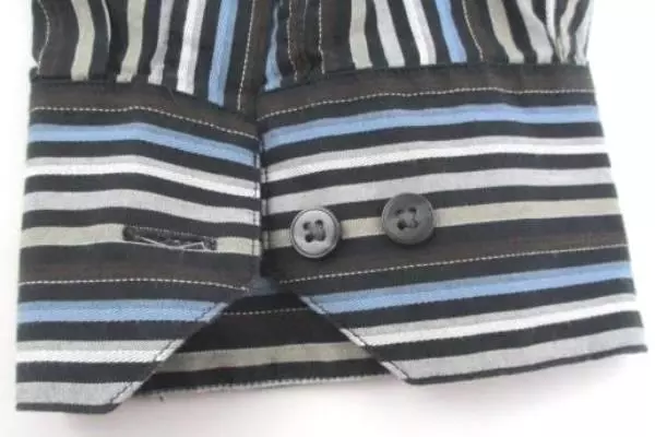 Ratio Claiborne Company Men's Button Up Shirt Stripped Long Sleeved Size XXL