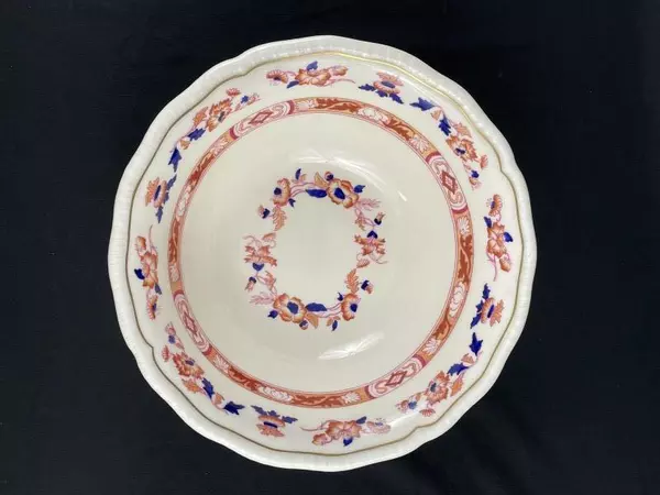 Set of 2 Vintage Royal Doulton Berkshire Vegetable Bowls White Rust Blue Flowers