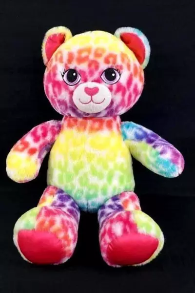 Build A Bear Workshop Rainbow Leopard Lisa Frank Plush Toy 17"