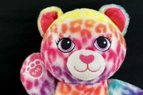 Build A Bear Workshop Rainbow Leopard Lisa Frank Plush Toy 17"