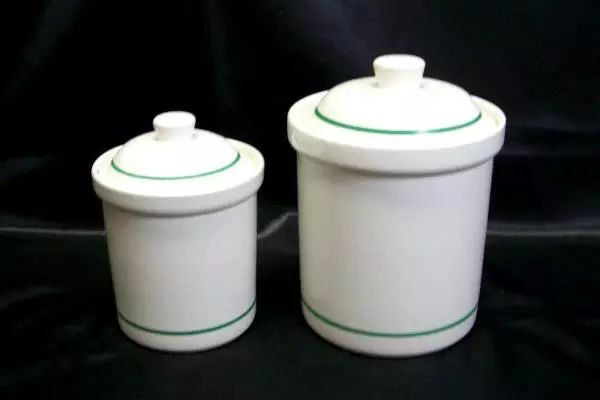 Set of 2 Vintage Linden Ivy Treasure Craft Ceramic Canister Floral Multicolor
