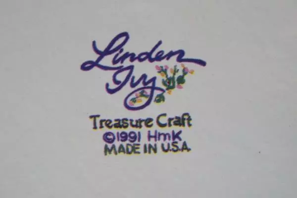 Set of 2 Vintage Linden Ivy Treasure Craft Ceramic Canister Floral Multicolor