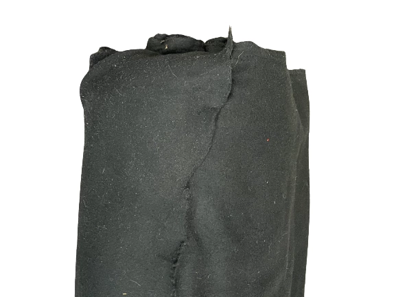 Black Double Sided Fleece Fabric Piece Roll Wholesale Bulk 64 Inch Tall Roll
