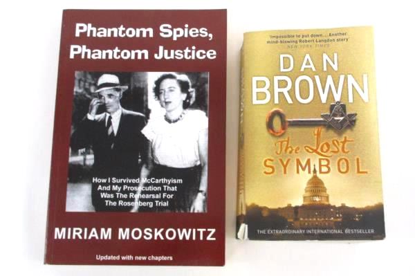 Lot of 2 Thriller Mystery Novels Books Dan Brown Miriam Moskowitz