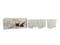 Set of 6 Circleware Skyline 1.75 OZ Shot Glasses Made in Bulgaria with Box