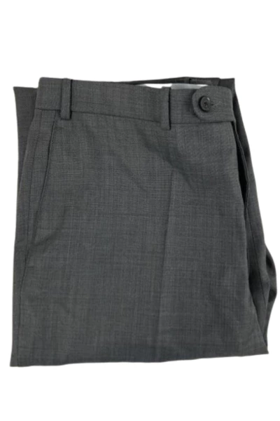 Men's Dress Pants Gray Size Waist 38 Belt Loops Pockets Flat Front
