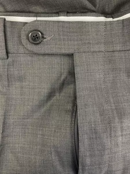 Men's Dress Pants Gray Size Waist 38 Belt Loops Pockets Flat Front