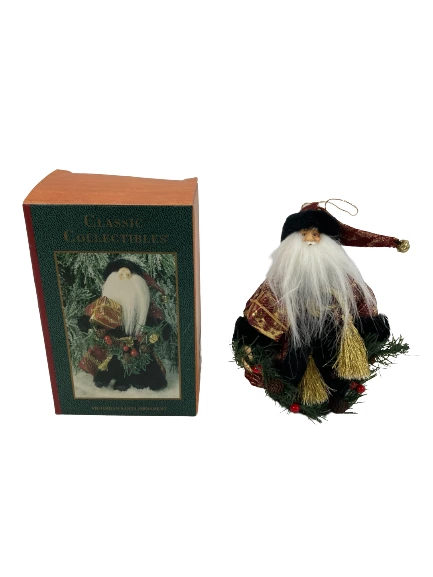 Vintage 1994 Classic Collectibles Victorian Santa Ornament 7" with Box