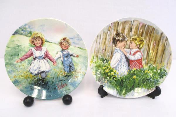 Mary Vickers Plates Playtime & Be My Friend Lot of 2 My Memories Series