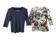 Lot of 2 Women's Tops Size S Polka Dot & Multicolor by Christopher & Banks