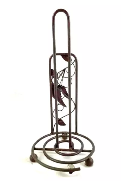 Rustic Paper Towel Holder Cast Iron Mug Rack Chili Peppers Southwestern