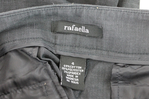 Women's Rafaella Charcoal Gray Casual Dress Pants Trouser Sz 4